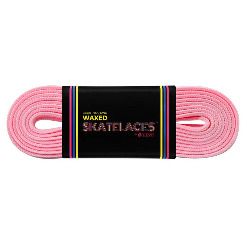 Bont Skates Waxed Laces - 6mm & 8mm - 47" 71" 79" 96" 108" - Bubblegum Pink 6mm Wide / 79 inch / 200 cm - BeesActive Australia