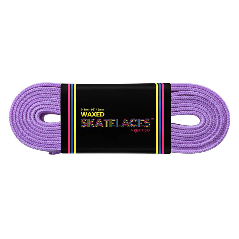 Bont Skates Waxed Laces - 6mm & 8mm - 47" 71" 79" 96" 108" - Amethyst Purple 6mm Wide / 79 inch / 200 cm - BeesActive Australia