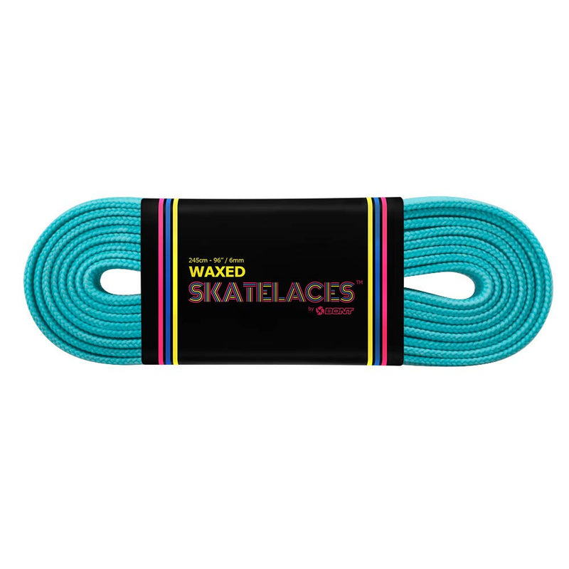 Bont Skates Waxed Laces - 6mm & 8mm - 47" 71" 79" 96" 108" - Pool Party Blue 6mm Wide / 79 inch / 200 cm - BeesActive Australia