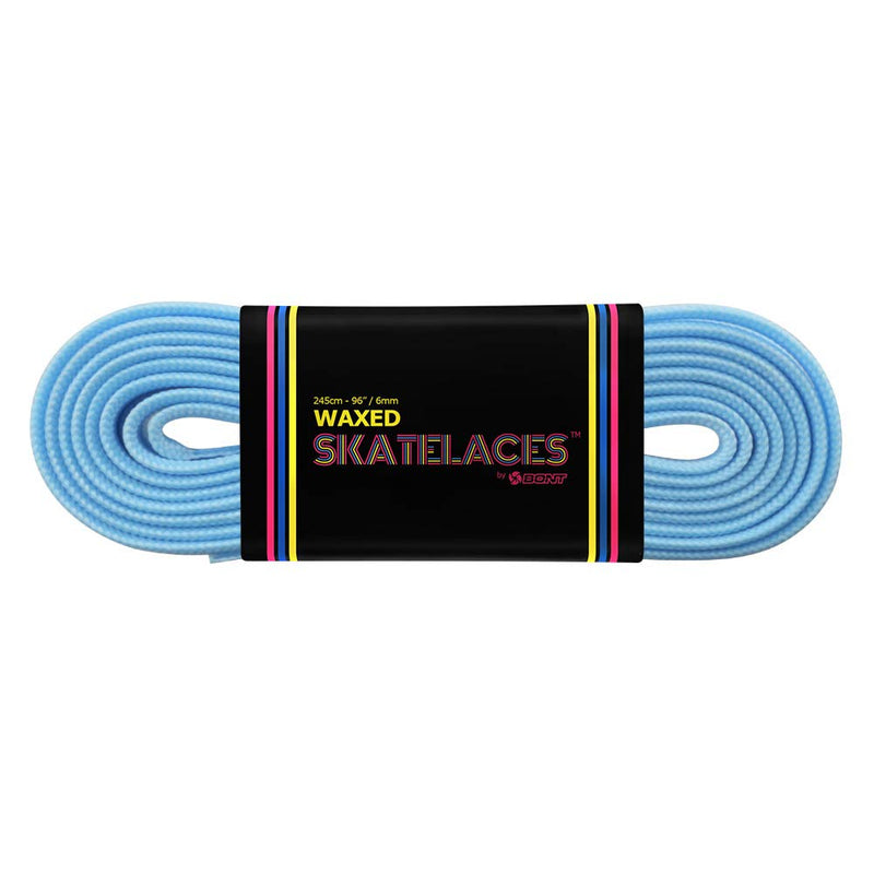 Bont Skates Waxed Laces - 6mm & 8mm - 47" 71" 79" 96" 108" - Tickle Blue 6mm Wide / 79 inch / 200 cm - BeesActive Australia
