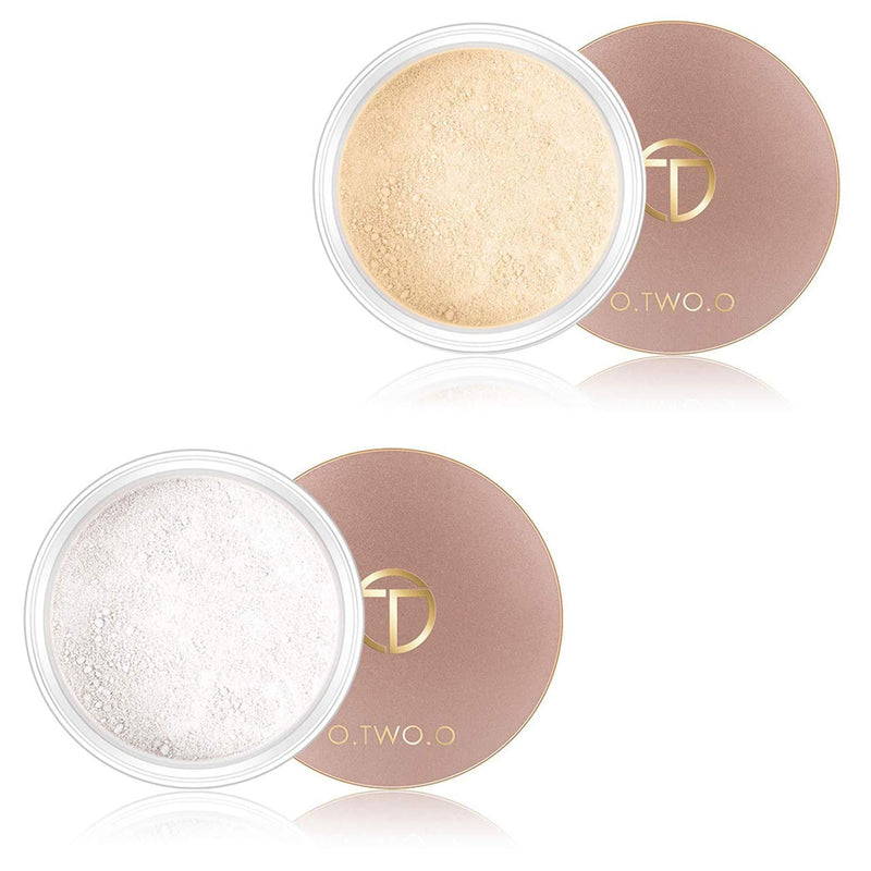 FANICEA 2 Pcs Setting Powder Lightweight 144g Long-lasting Oil Control Minimizes Pores Constant Face Loose Powder Foundation Makeup Set with Cotton Powder Puff for All Skin - BeesActive Australia