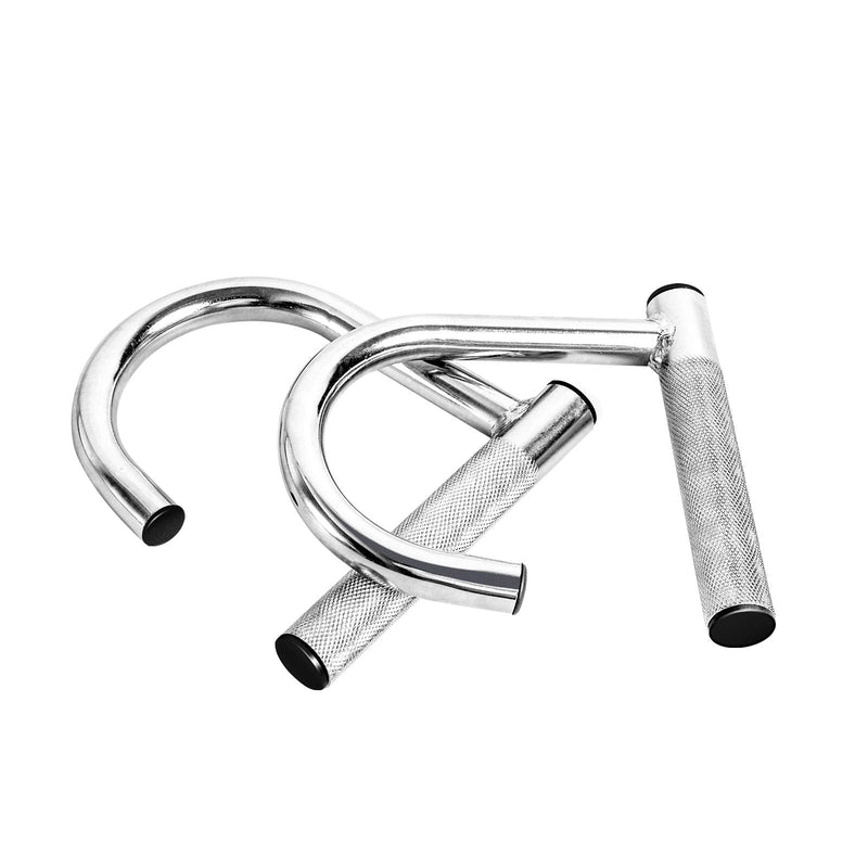 KYLIN SPORT Metal Resistance Band Handles Heavy Duty Industrial Grade Steel Knurled Surface Handles for Elastic Band Workouts (Chrome) - BeesActive Australia