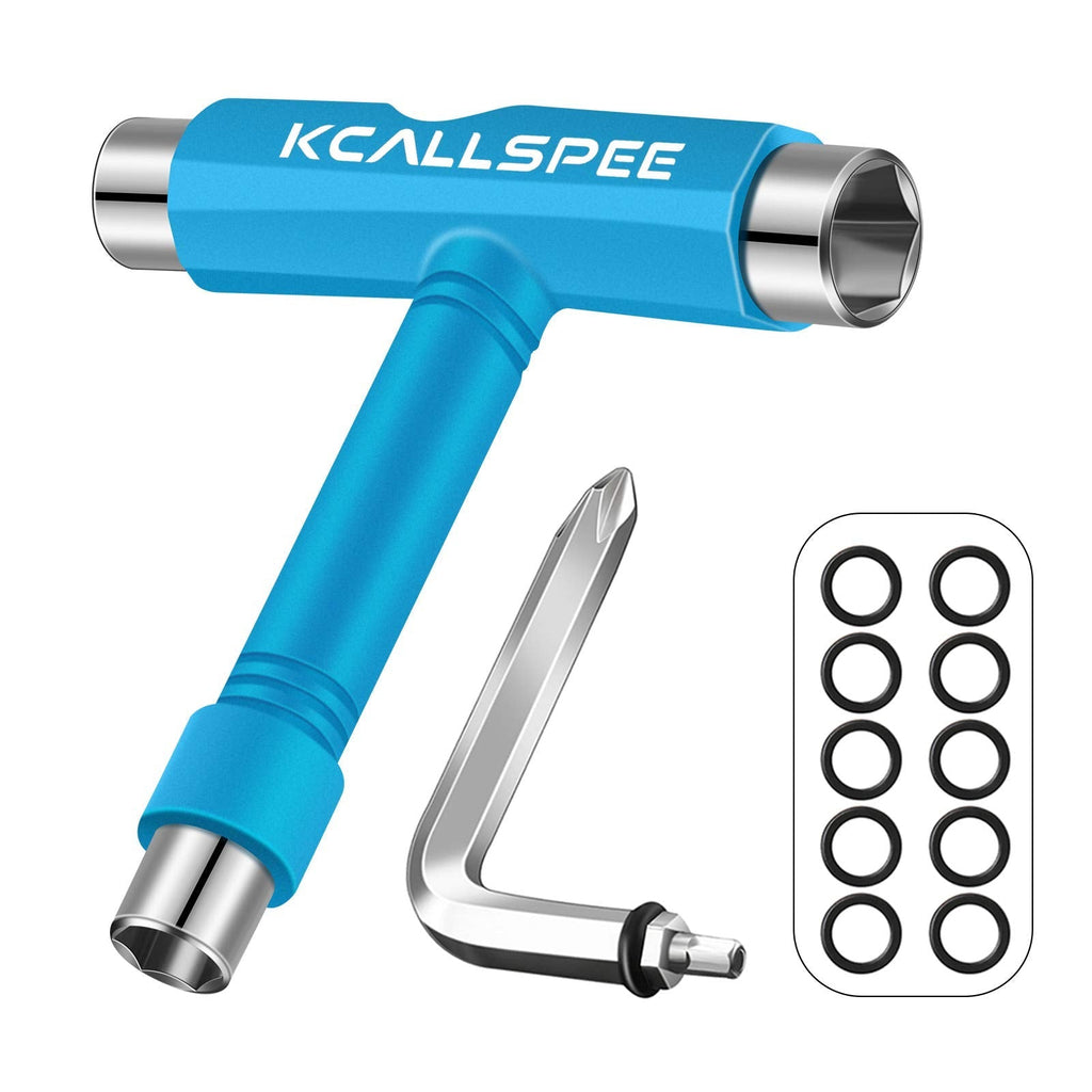 KCALLSPEE Skateboard Tool, T Skate Tool and Allen Key with Cross Screwdriver Head and 10PCS Speed Washers, Universal for Longboard Skateboard and More - BeesActive Australia