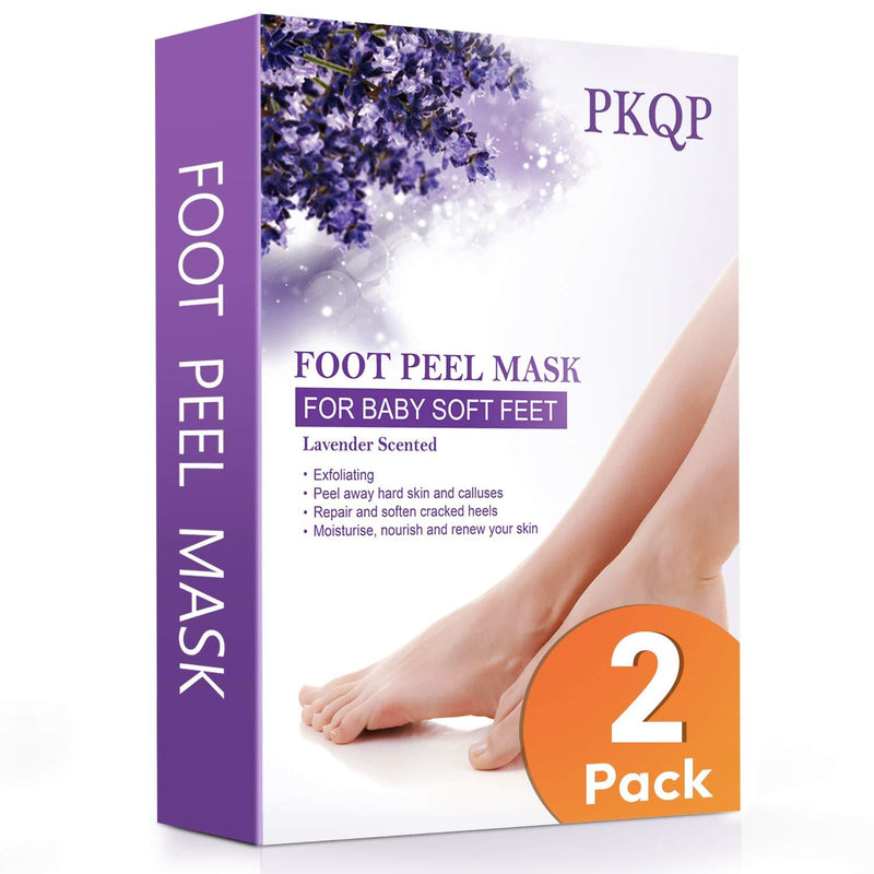 2 Pack Foot Peel Mask-Lavender Foot Masks for Dry Dead Skin Callus Repair Rough Heels Natural Exfoliation Foot Peel Make Your Feet Baby Soft 2 PACK - BeesActive Australia