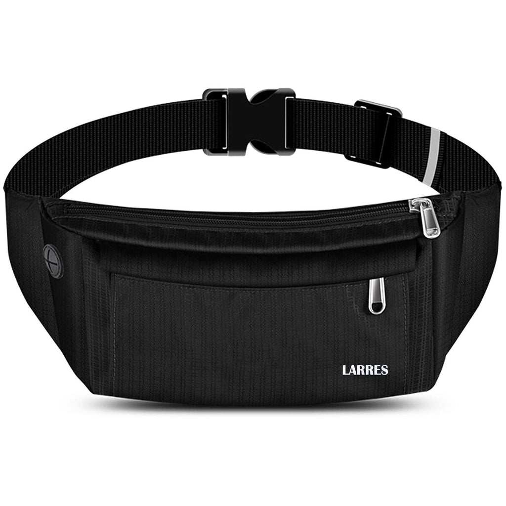 Fanny Pack for Men Women, Waist Pack Bag Pouch for Sports Walking Traveling Hiking Casual Running Belt Fits All Size of Phones Black - BeesActive Australia