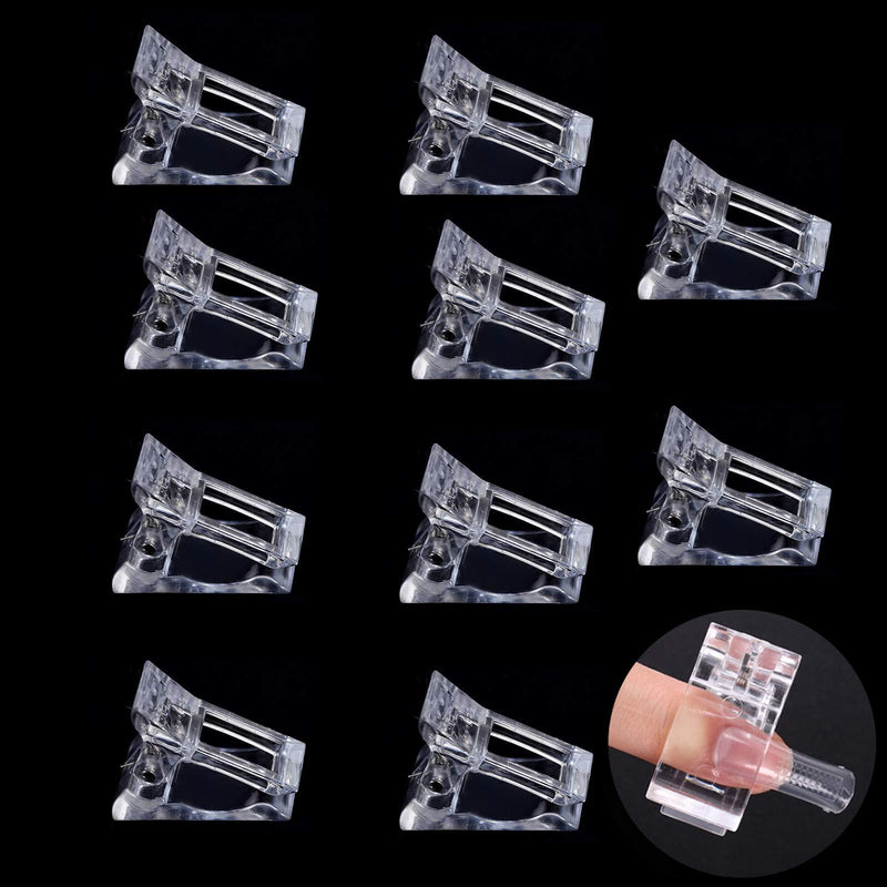 Nail Tips Clip for Quick Building Polygel nail forms Nail clips for polygel Finger Nail Extension UV LED Builder Clamps Manicure Nail Art Tool 10PCS - BeesActive Australia