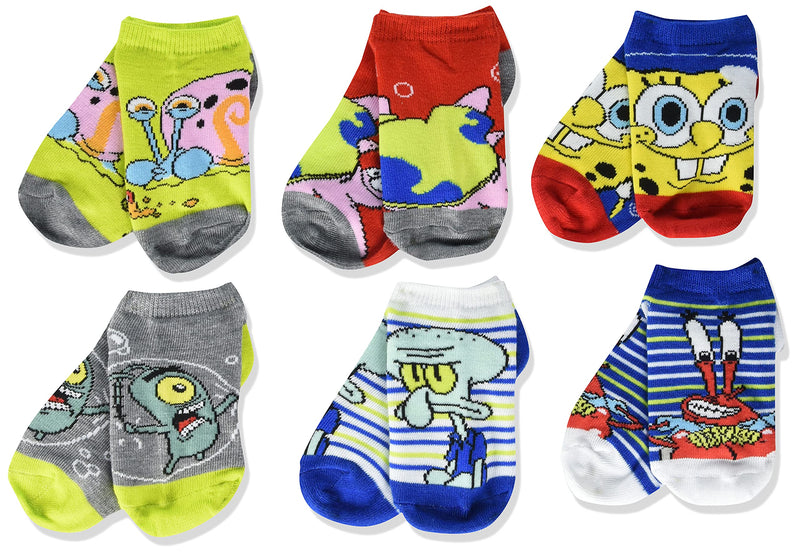 Nickelodeon boys Spongebob Squarepants Boys No Show Socks Medium Blue - BeesActive Australia