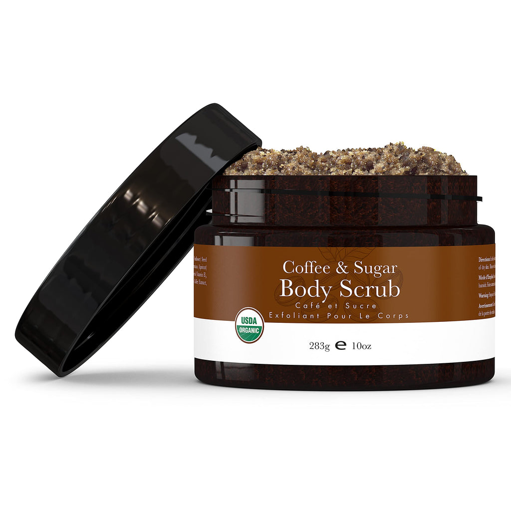 Organic Coffee Body Scrub - Sugar Scrub Hydrating Exfoliating Body Scrubs for Women & Men, Body Exfoliator and Polish for Shower and Bath - BeesActive Australia