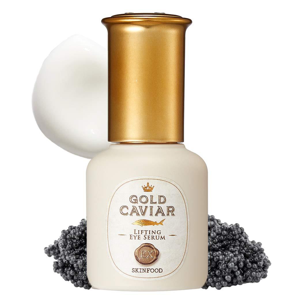 SKINFOOD Gold Caviar EX Lifting Eye Serum 32ml - Concentrated Caviar & Gold with Nourishing Eye Essence for Dry, Sagging, and Aging Skin - Best Illuminating Moisturizers for Drying Skin (1.08 fl.oz) - BeesActive Australia