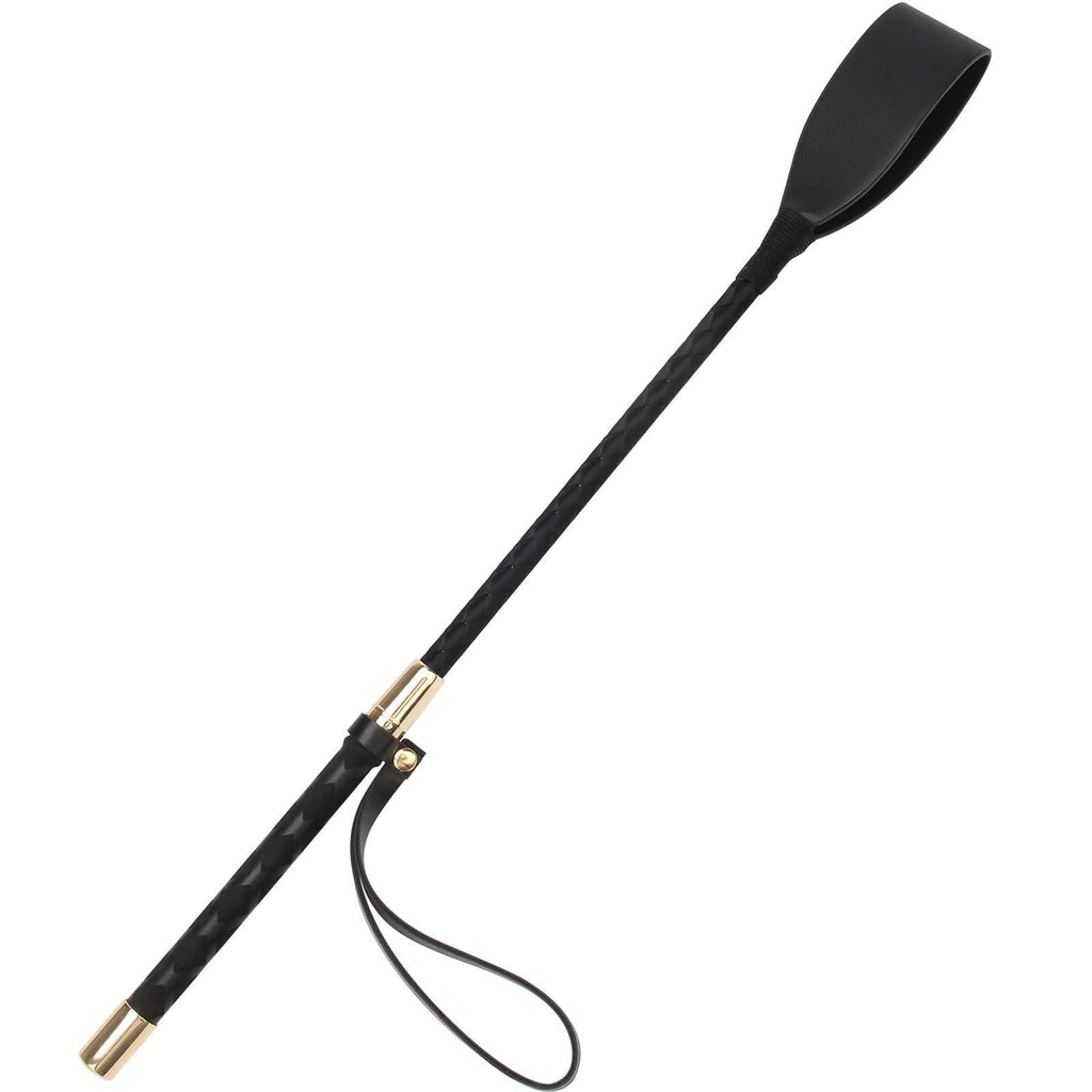 Coolrunner Riding Crop for Horse, 18 Inch Horse Whip with PU Leather, Equestrianism Horse Crop Double Slapper Horse Whip, Black Crops for Horses - BeesActive Australia