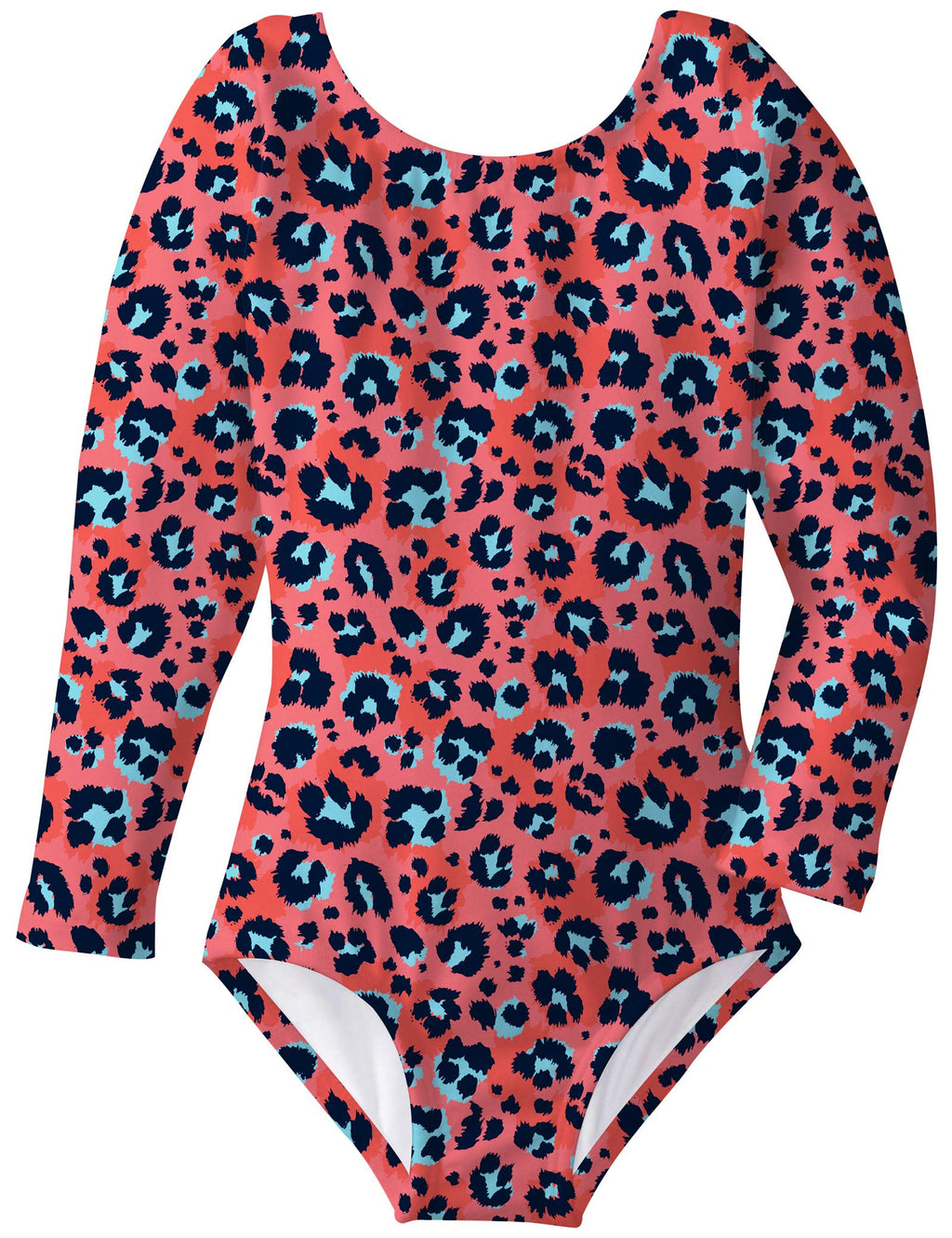 Lovefairy Gymnastics Leotards for Girls Sparkle Athletic Dance Ballet Unitard Clothes Activewear 3-8 Years Long Sleeve Leopard Red 4-5T - BeesActive Australia