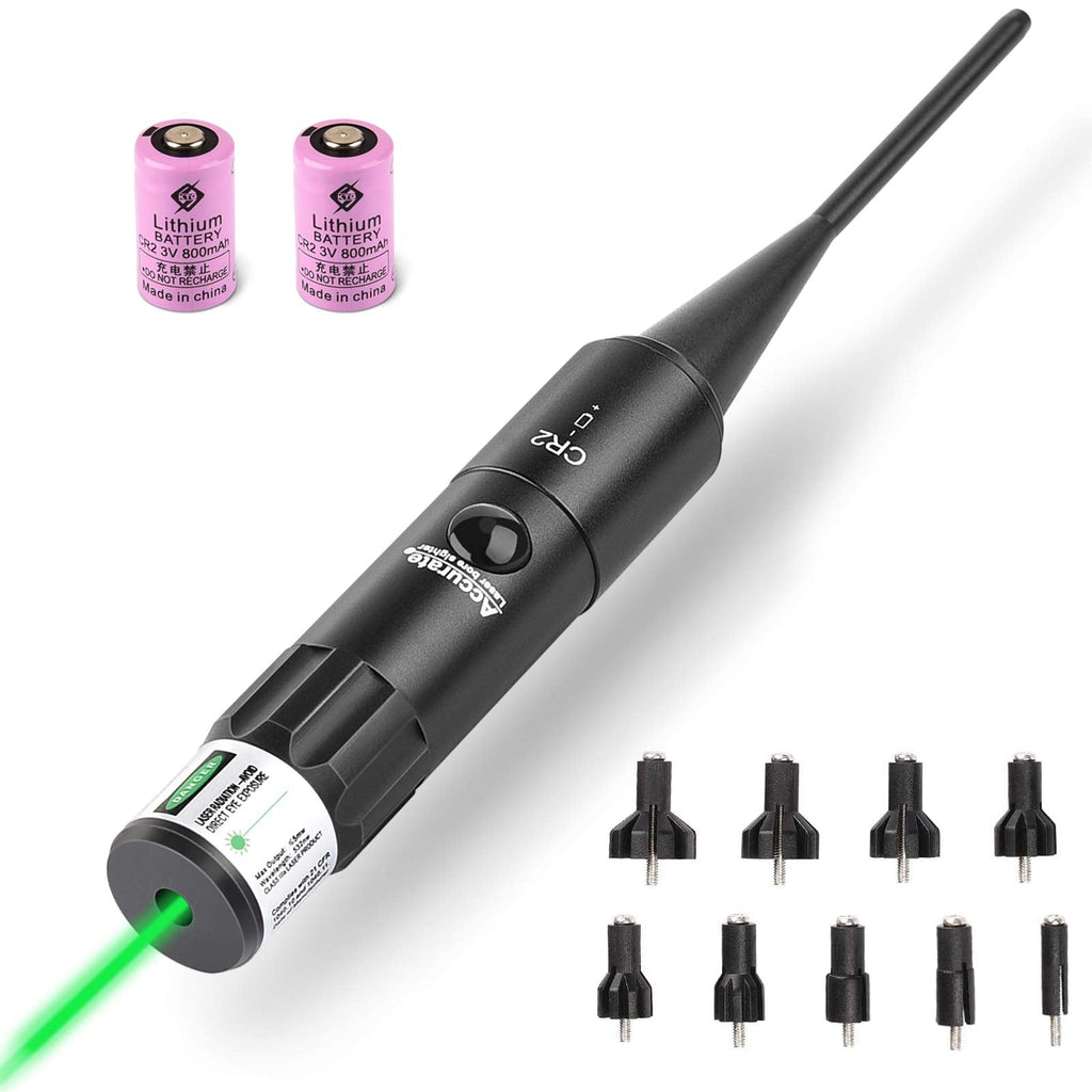 MidTen Bore Sight Kit Green Laser Bore Sighter with Big Button Switch for 0.177 to 0.50 Caliber Rifles Handgun Bore Sight - BeesActive Australia