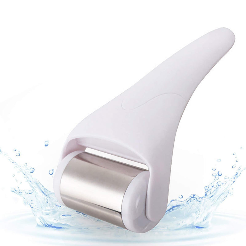 Ice Roller Face Massager - For Face & Eye Puffiness Relief, Facial Ice Cold Rollers for Women, Face Roller to Reduce Puffy Face & Eyes and Tighten Pores, Stainless Steel Roller, White SS White - BeesActive Australia