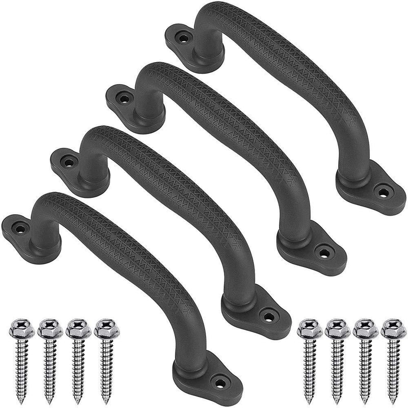 Dolibest Set of 4 Safety Playground Handles,Swing Set Kids Safety Hand Grips for Playset, Climbing Frame, Play House,Climbing Frame, Play House Handles(Black) Black - BeesActive Australia