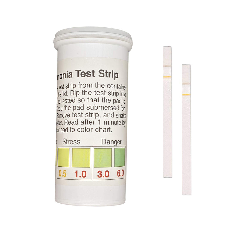 Ammonia NH3 Test Strips, 0-6ppm for Aquarium, Fish Tank and Pond Monitoring [Vial of 25] - BeesActive Australia