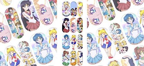 Japanese anime moon Luna cartoon cosplay Nail decals kawaii nail stickers Nail art kit (3) 3 - BeesActive Australia