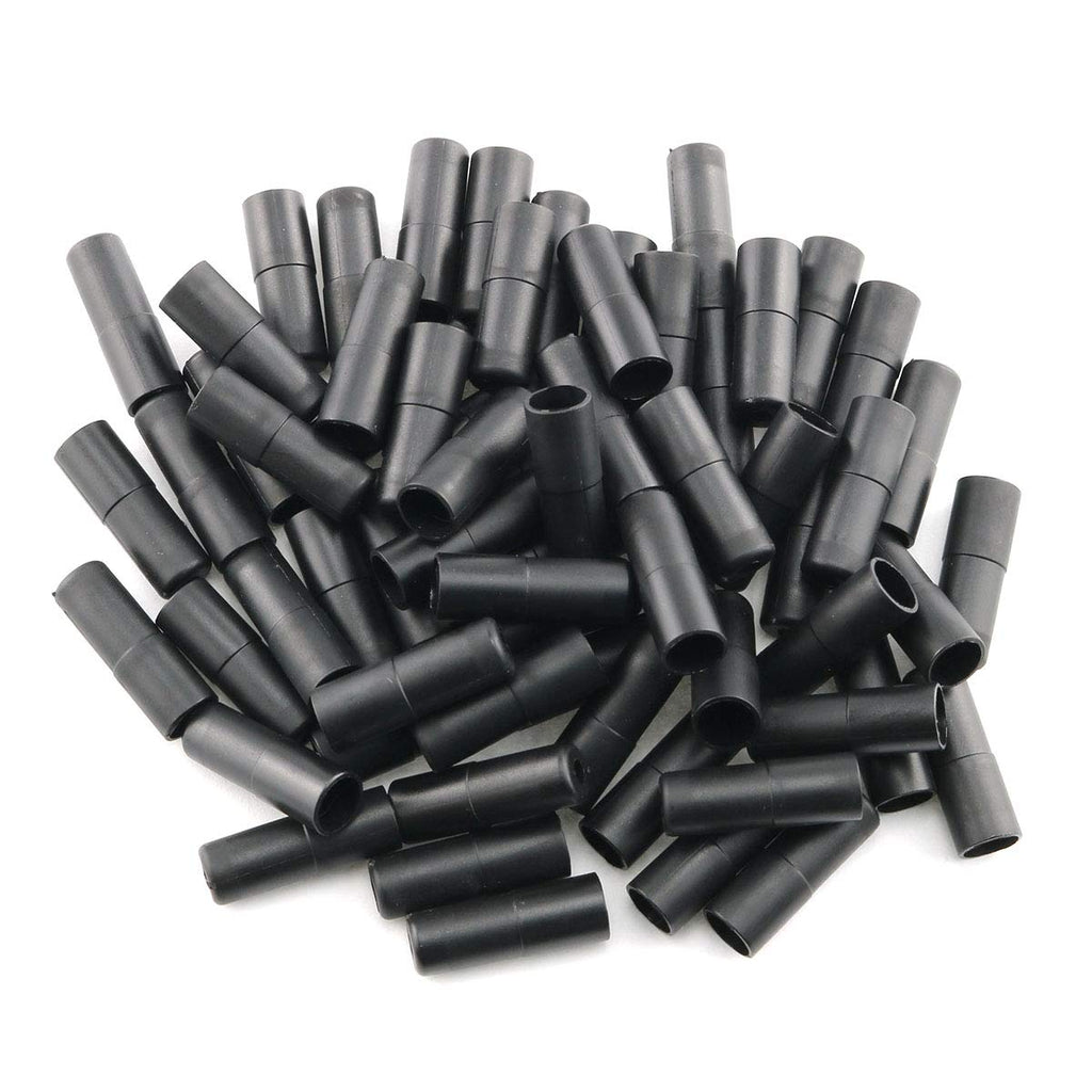 E-outstanding 100PCS Bicycle Plastic Brake Cable Housing Ferrule End Caps, Black 4mm - BeesActive Australia