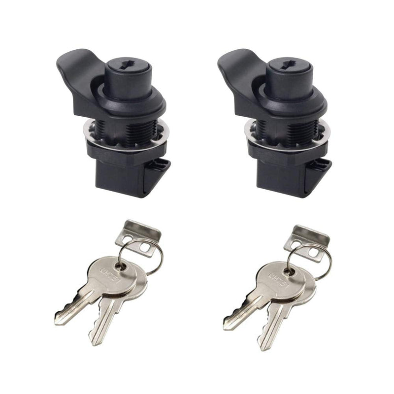 HOWDIA 2PCS Push Button Lock Tool Box Latch for Truck Tool Box Lock Replacement, Golf Push Cart, Marine Glove Box Plastic Tool Box Truck, Press The Switch - BeesActive Australia