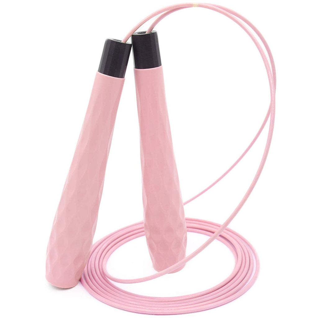SHUQEE Jump Rope for Fitness - Everlast Macaron PU Cable Wonder Jumping Rope for Weight Loss, Fitness, Crossfit, Workout, Double Dutch & Boxing - Rush Athletics Gym Skipping Rope for Kids Adults Macaron Pink - BeesActive Australia