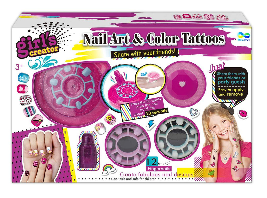 JOYSAE Nail Art & Color Tatto Set, Emoji Pedicure and Manicure Kit - Girls 5 to 10 Years Old - BeesActive Australia