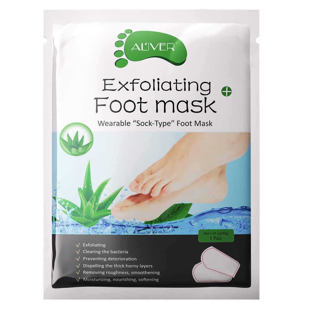 Foot Peel Mask 3Pack - foot mask - Natural Exfoliator for Dry Dead Skin Exfoliating Foot Masks Remove Make Your Feet Baby Soft & Get Smooth Silky Skin - (Aloe) - BeesActive Australia