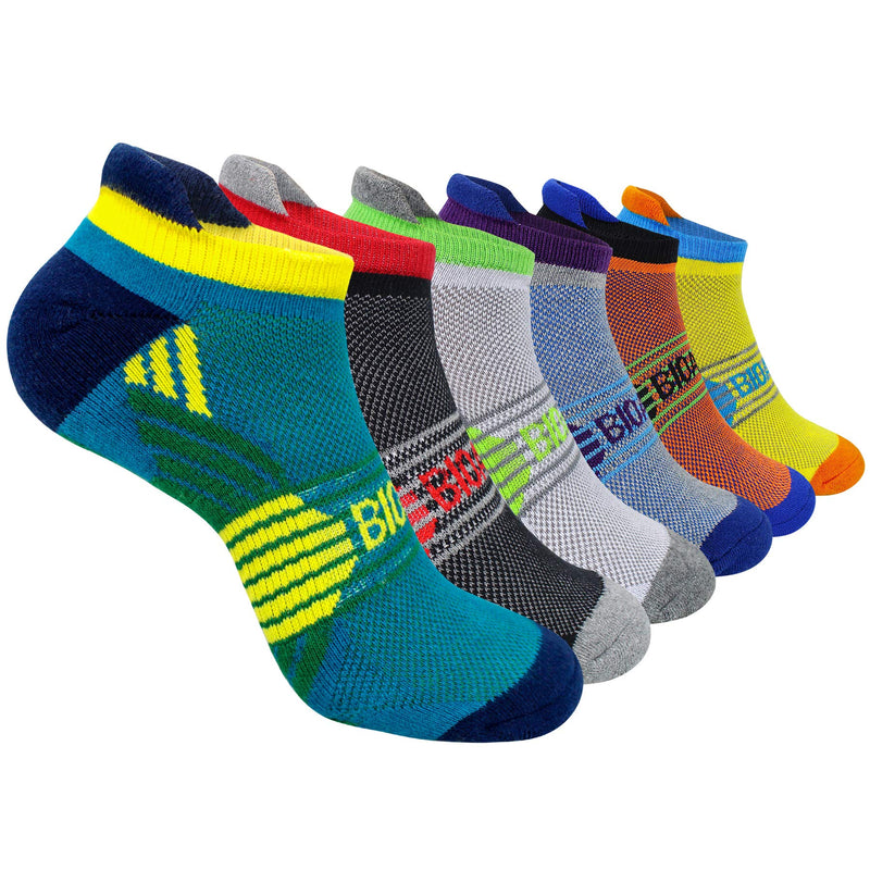 BIOAUM Cushioned Men's Ankle Socks Size 10-13, 6 Pairs Cotton Athletic Sport Breathable Low Cut Socks for Running Multicoloured - BeesActive Australia