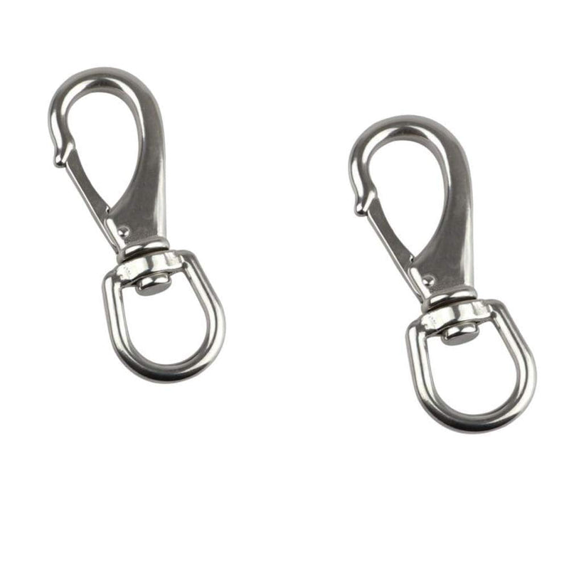 MIKMAYTOO Stainless Steel Swivel Eye Snap Hook M4(0#) Scuba Diving Clips Marine Boat Hardware Spring Buckle for Bird Feeders, Pet Chains, Dog Tie-Out Cable, Keychains and More - BeesActive Australia