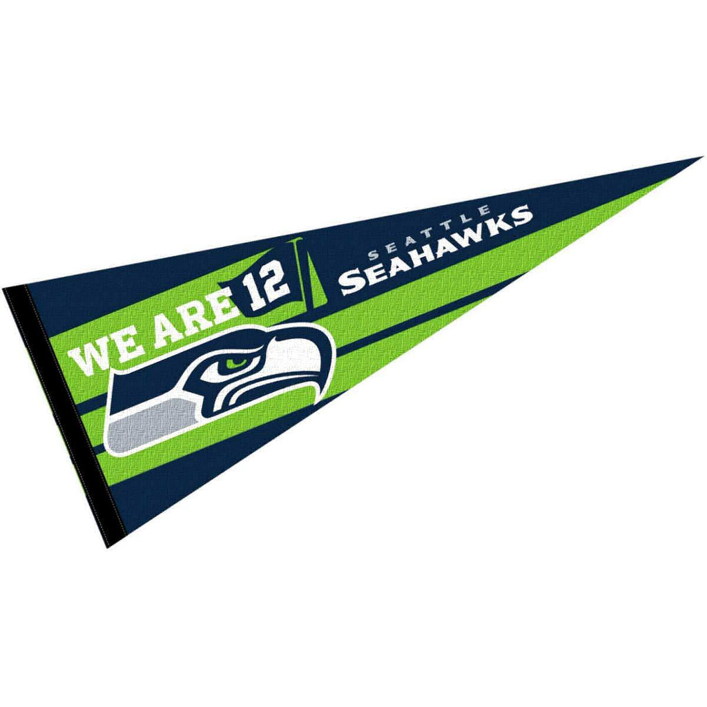 WinCraft Seattle Seahawks We are 12 Pennant Banner Flag - BeesActive Australia