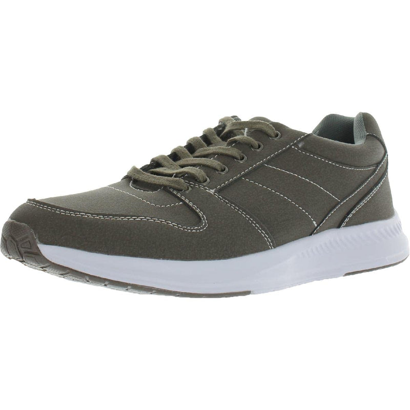 Weatherproof Vintage Mens Faux Leather Lifestyle Casual and Fashion Sneakers 9.5 Grey - BeesActive Australia