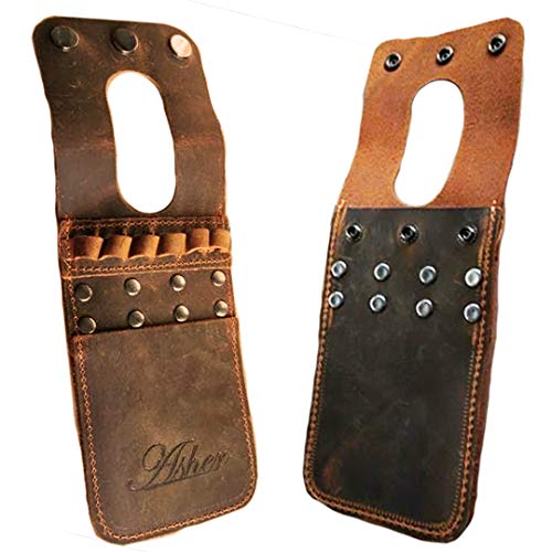 Asher Stylish Leather Pocket Arrow Quiver for Holding 6 Arrows, Comfy Arrow Holder Archery Quiver, Suitable Hip Quiver for Crossbow Arrows, Leather Hip Pack for Carrying Bow and Arrow Accessories - BeesActive Australia