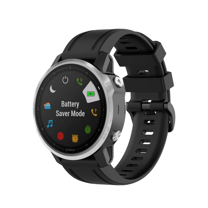 Compatible for Garmin Fenix 6S/6S Pro, 20mm Width Silicone Strap WatchBand Replacement for Garmin Fenix 6S/fenix 6S pro/fenix 6S Sapphire/Fenix 5S/Fenix 5S plus/D2 delta S Smartwatches Black - BeesActive Australia