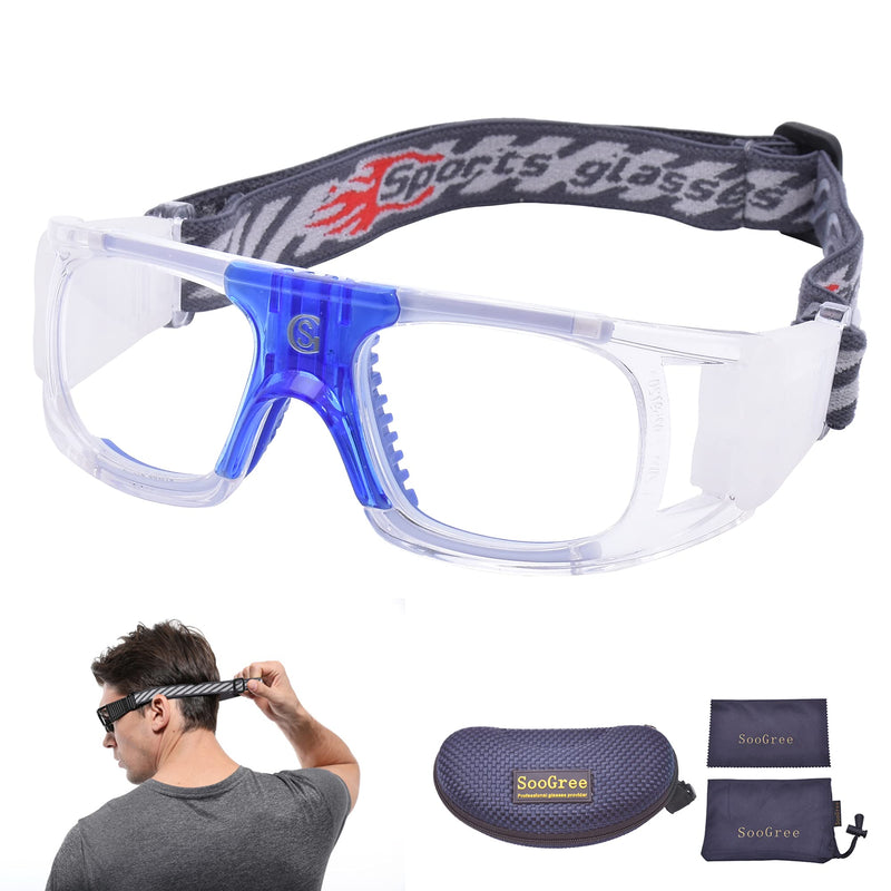 SooGree Sports Glasses Goggles for Men Basketball Anti Fog Protective Goggles Blue - BeesActive Australia