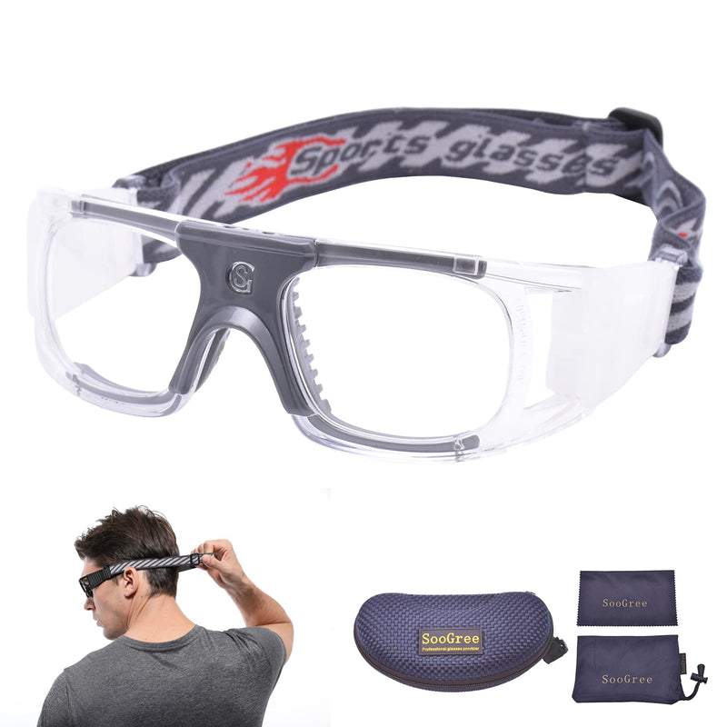 SooGree Sports Glasses Goggles for Men Basketball Anti Fog Protective Goggles Gray - BeesActive Australia