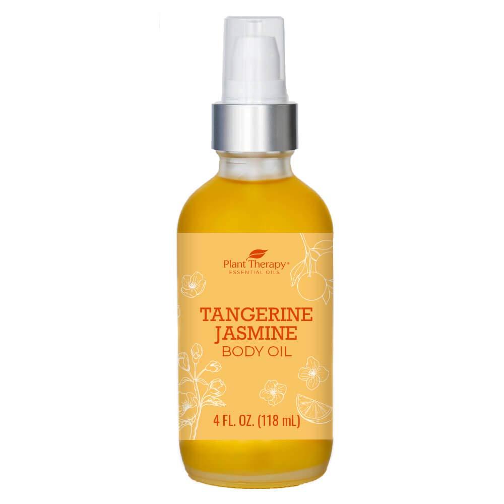 Plant Therapy Tangerine Jasmine Body Oil 4 oz Hydrating and Rejuvenating, Filled with Vitamins, Minerals & Unsaturated Fatty Acids - BeesActive Australia