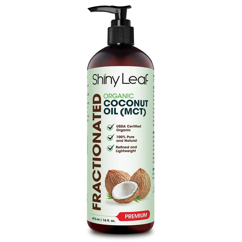Fractionated Coconut Oil, 100% Pure & Natural Body Oil for Massage & Aromatherapy, Carrier Oil for Essential Oils, Non-Greasy Hair & Skin Care Moisturizer by Shiny Leaf 16 fl. oz. - BeesActive Australia