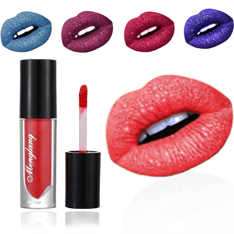 Eyret Gothic Waterproof Liquid Lipstick High Pigments Moisturizing Lip Gloss Long Lasting 24 Hour Lip Glaze Beauty Makeup Lipsticks for Women and Girls (Red6#) Red6# - BeesActive Australia