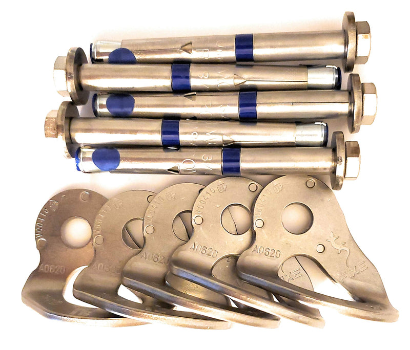 Fixe 316 Stainless Steel 3/8" Hanger & 304 Powers 5 Piece Bolt - 3 1/2" Combo - 5 Pack - BeesActive Australia