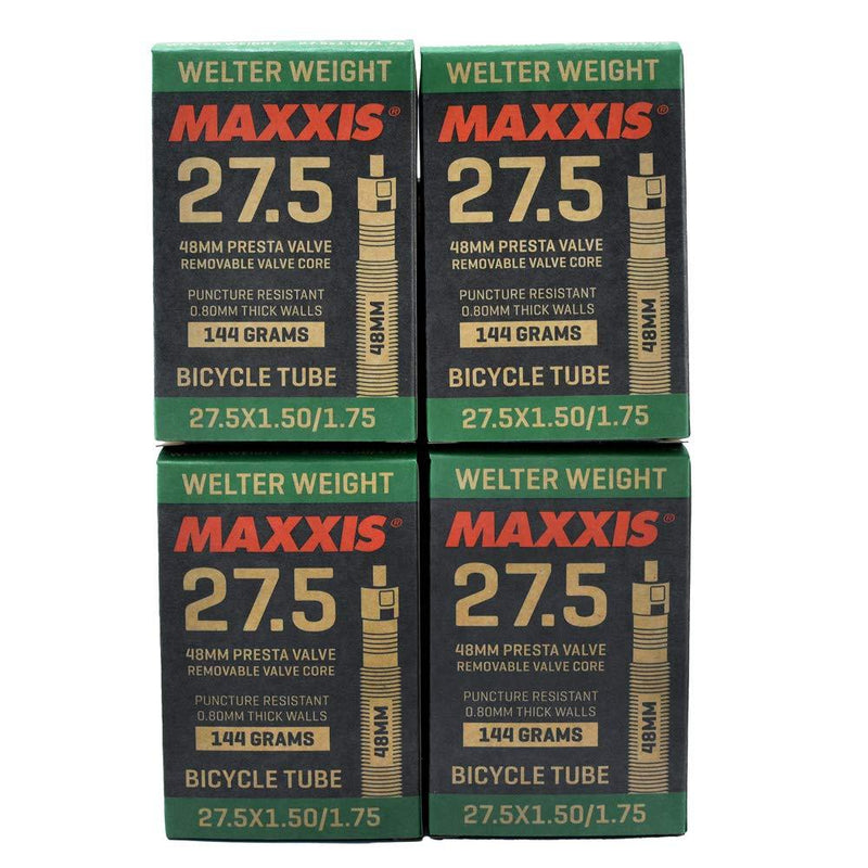 Maxxis Welter Weight 27.5 x 1.50-1.75 48mm Presta FV Bike Inner Tube, 4 Pack, STB2179-4 - BeesActive Australia
