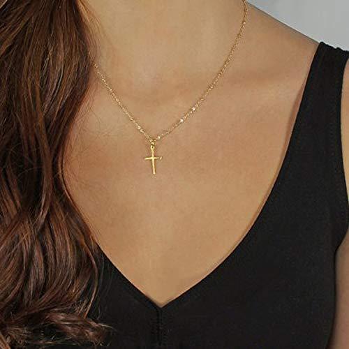 Ronglia Boho Jesus Pendant Necklaces Jesu Choker Necklace Chain for Women and Girls (Gold) Gold - BeesActive Australia
