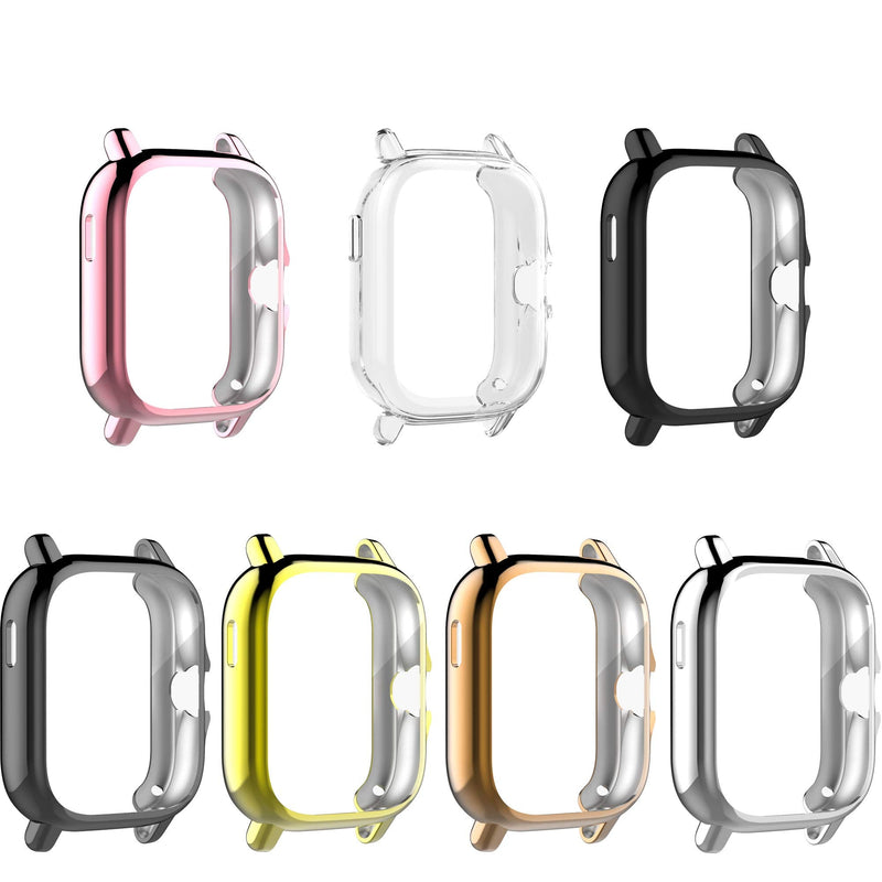 Chofit 7 Pack Case Compatible with Amazfit GTS 3/GTS 2/GTS 2e Protective Case All-Around TPU Anti-Scratch Case Bumper Cover for Amazfit GTS 3/GTS 2/GTS 2e Smartwatch Accessories - BeesActive Australia