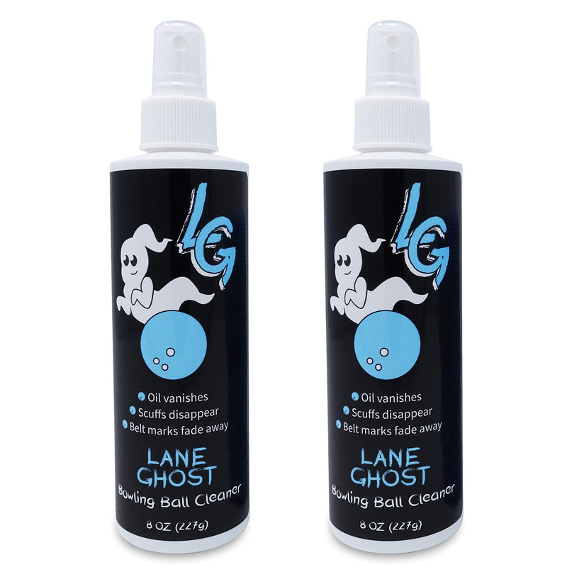 Lane Ghost Bowling Ball Cleaner Spray Kit - 2 Pack - USBC Approved - Oil, Scuff, and Belt Mark Cleaner - Restores Tack and Prolongs Lifespan of Ball - BeesActive Australia