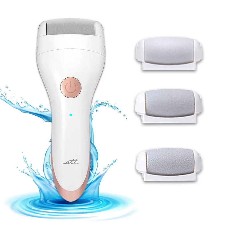 ETT Waterproof LED Light Electric Callus Removers Rechargeable | Portable Electronic Foot Grinder Pedicure Tools | Electric Callous Remover Kit, Pedi Feet Care Perfect for Dead, Hard, Dry Skin - BeesActive Australia