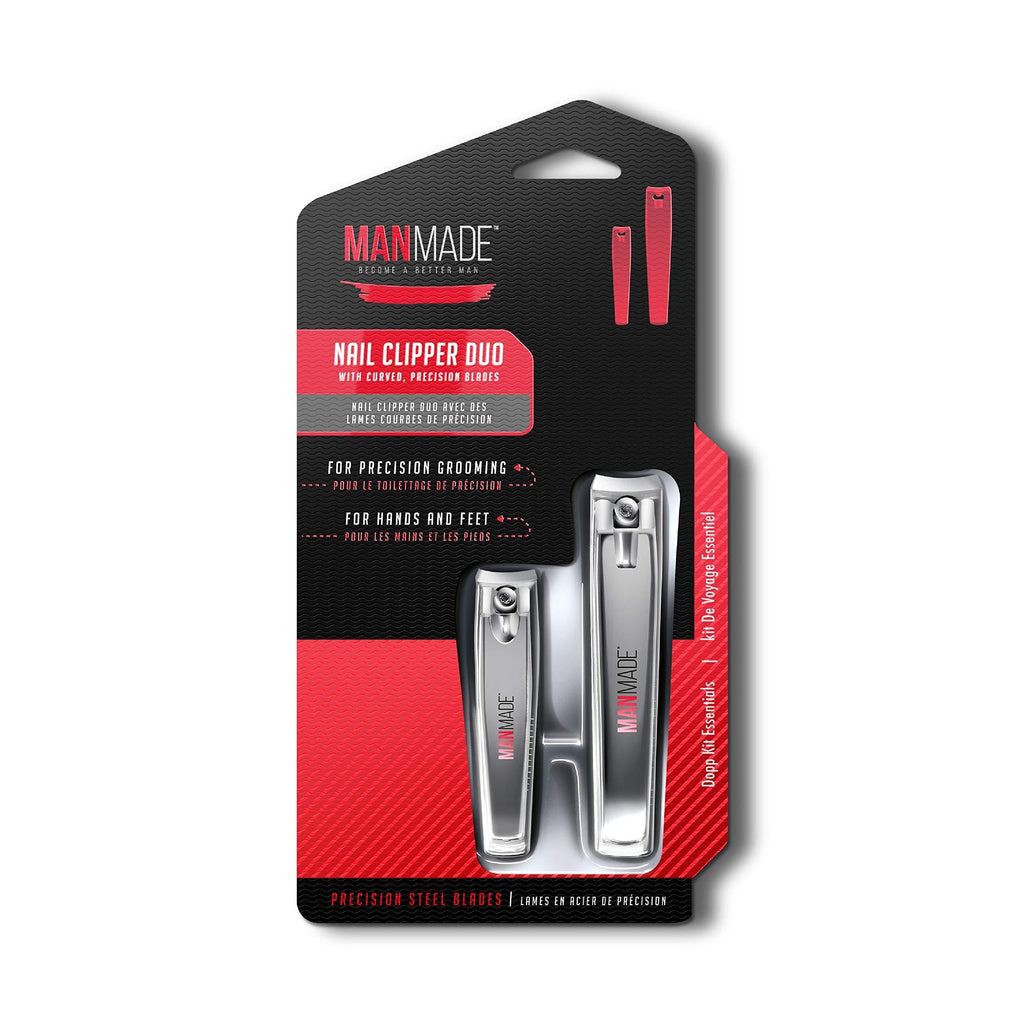 Man Made: Nail Clipper Duo, DOPP Kit Essential, Become a Better Man (Red) Red - BeesActive Australia