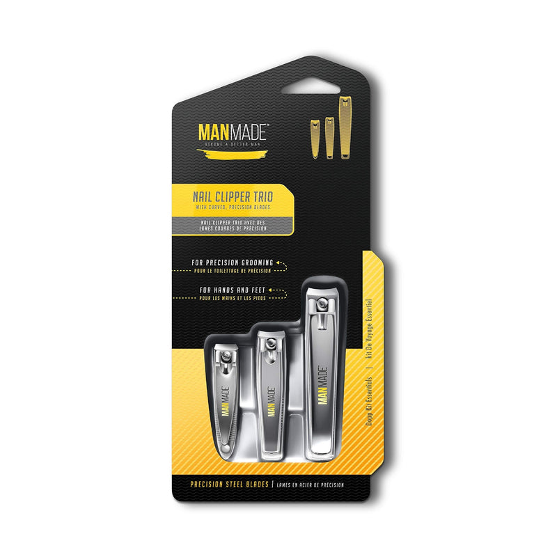 Man Made: Nail Clipper Trio Set, Dopp Kit Essentials, Become a Better Man (Yellow) Yellow - BeesActive Australia