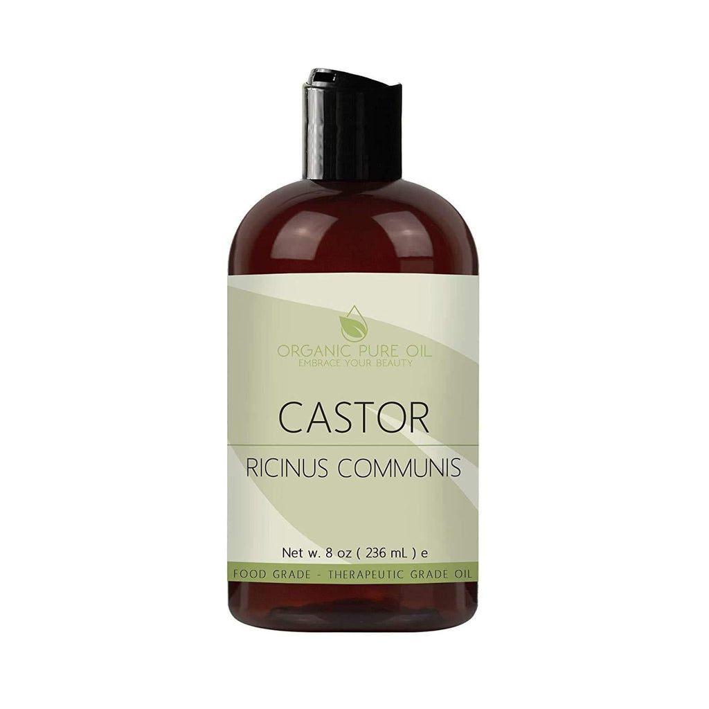 Pure Castor Oil - 8 oz w/ Dispense Cap - 100% Pure, Natural, Non-GMO, Organic Sourced, Hexane-Free, Vegan Carrier Oil - Promotes Hair Growth, Conditions - Skin, Hair, Lashes, Brows, Cuticles & More - BeesActive Australia