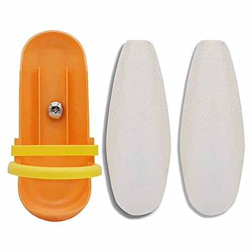 2 Pcs Large Cuttlebone for Birds Parrots, Cuddle Bones with Plastic Holder for Cockatiels Parakeets Budgies Finches, Extra Large Cuttlefish Bone About 6.29" Orange - BeesActive Australia