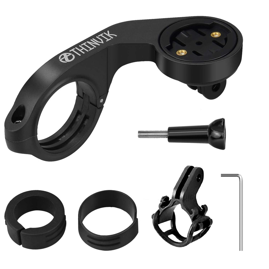 Thinvik Bike Computer Mount Bicycle Out Front Mount for Garmin Edge 1030 1000 830 820 810 800 530 520 Plus 520 510 500 200 25 Touring and Touring Plus Compatible with 31.8mm 25.4mm Handlebar Black Pro - BeesActive Australia