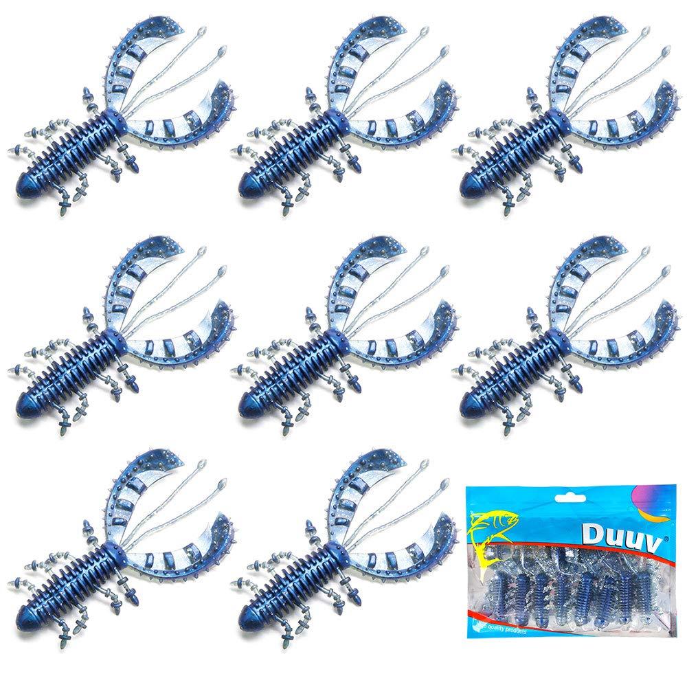 Duuv Soft Plastic Fishing Lures Fishing Worms Swimbaits Exquisite and  Realistic Movement Soft Fishing Baits for Bass,Slow Sinking,Jerking for  Freshwater or Saltwater Fishing Bass Lures A1-crawfish lures-4in,8pcs