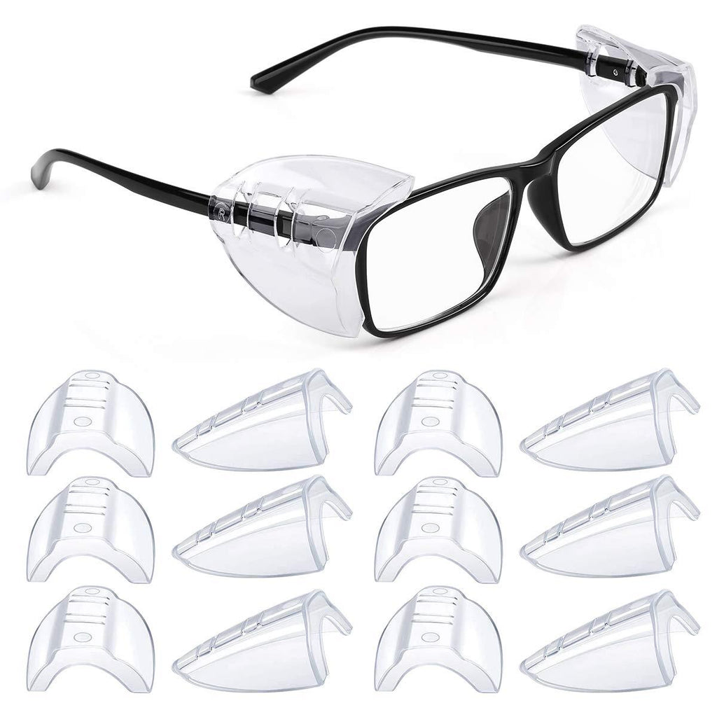 Safety Glasses Side Shields, Slip on Clear Side Shields, Fits Small Medium and Large Eyeglasses Frames 6 - BeesActive Australia