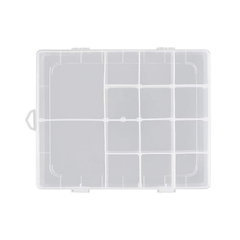 DAWEIF Plastic Jewelry Organizer Removable Transparent Nail Tips Storage Box Manicure Tools Empty Container - BeesActive Australia